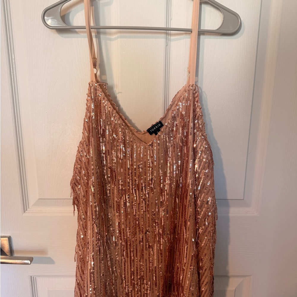 Torrid Sequined Fringe swing tank